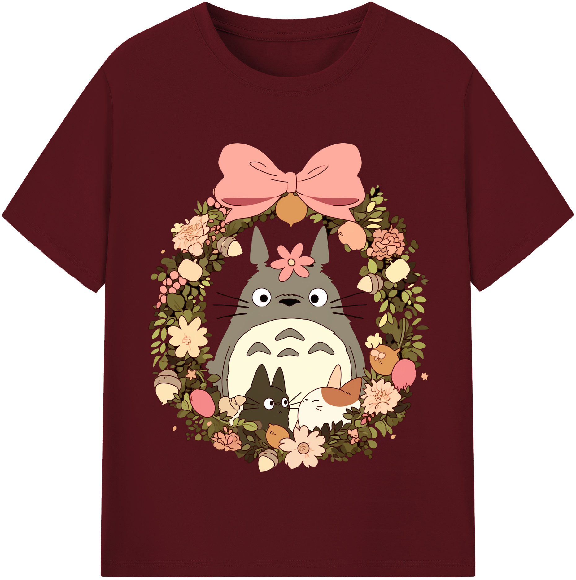 （画像用） となりのトトロ 草壁メイ 草壁サツキ My Neighbor Totoro Satsuki Kusakabe Mei Kusakabe 綿100％半袖Tシャツ（フロントプリント）